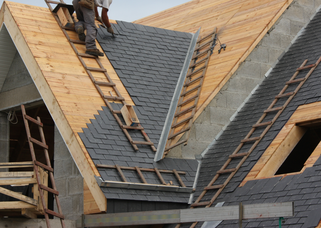 Changement complet en cours toiture ardoise naturelle